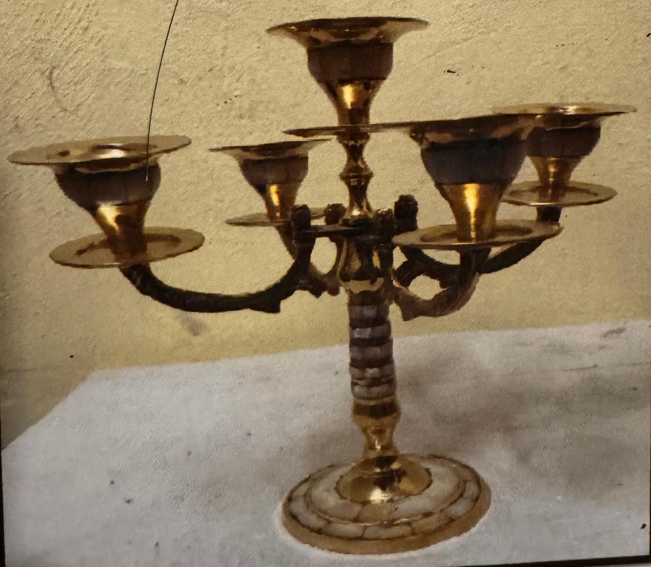 Brass Mop Candle stand